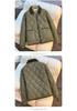 Cross-Diamond Quilted Down Collar Color-Block Slimming Winter Jacket 2026 - Trendy Versatile Short & Loose Fit
