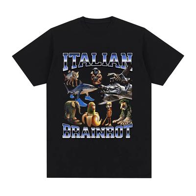 2025 New Model Italian Brainrot Funny Tralalero TralalaTung Tung Tung Sahur Tshirt Men Women Fashion Vintage Tshirts Casual T