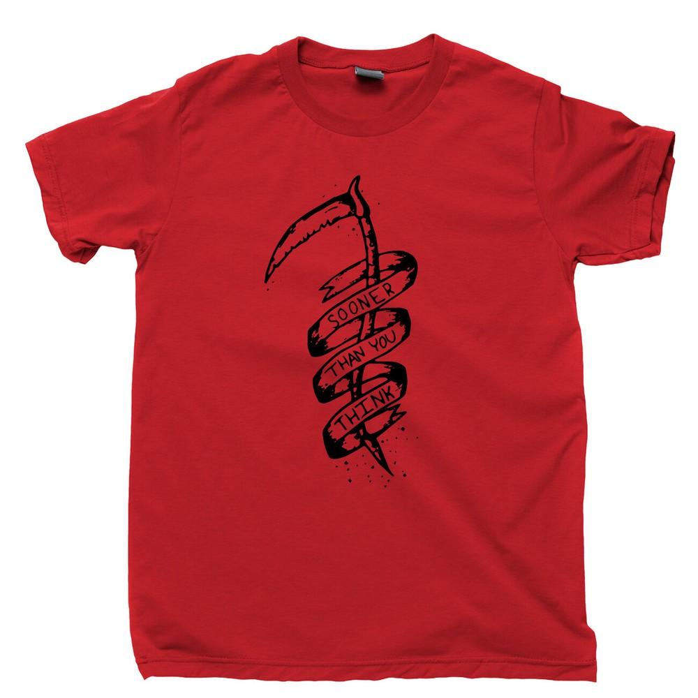 Коса Жнеца Смерти Нашивка Фигурка Ожерелье Кольцо Постер Костюм Маска Футболка Унисекс Футболка XXXL