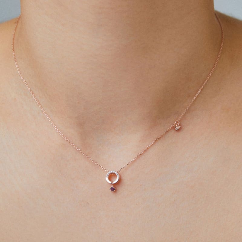 Tirr Lirr Tulip Two-Way Rhodolite Silver Pink Necklace TNSSVP14000M