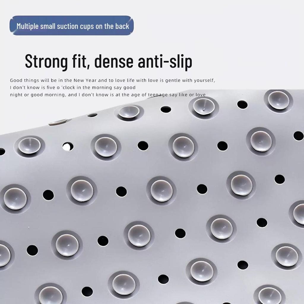 Fan-shaped Non-slip Bathroom Shower Mat - Curved Plastic Foot Pad for Bathing and Toilet