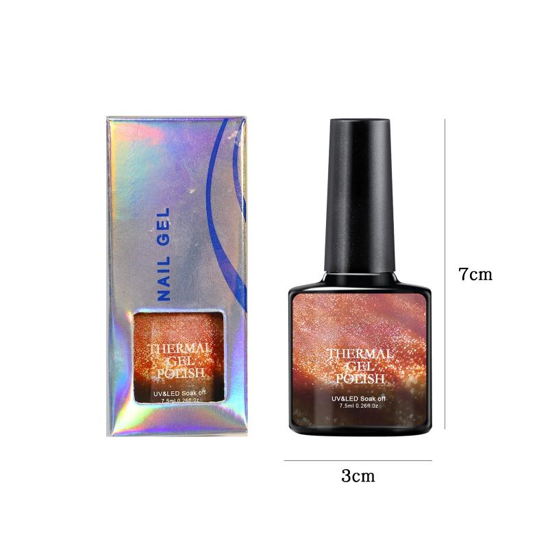 Fargeskiftende gellakk termisk gellakk Fargeendringer med temperatur neglelakk 7,5 ml
