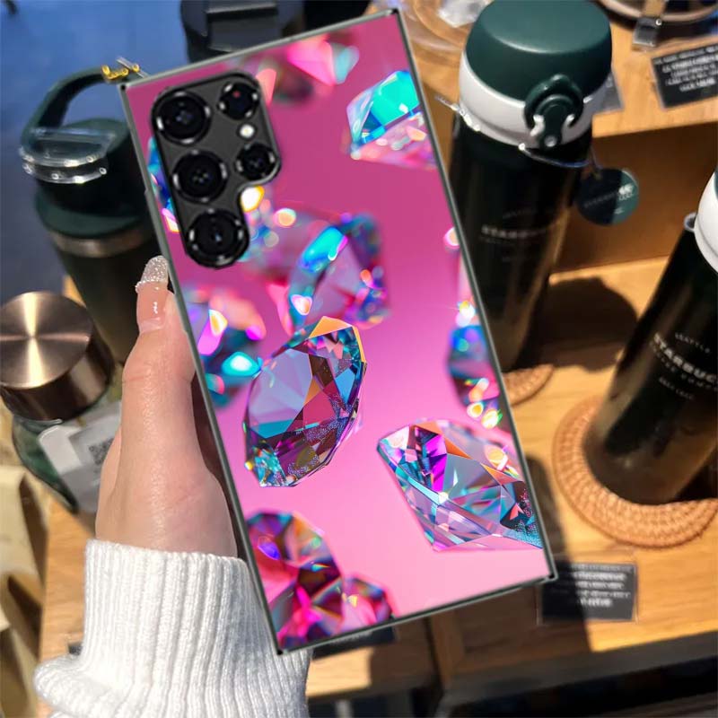 Shining and Dazzling Diamond Gemstones Cases Phone Case for Samsung Galaxy S26 Ultra S25 Edge S24 S23 FE S21 Plus S20 S22 S10 Co