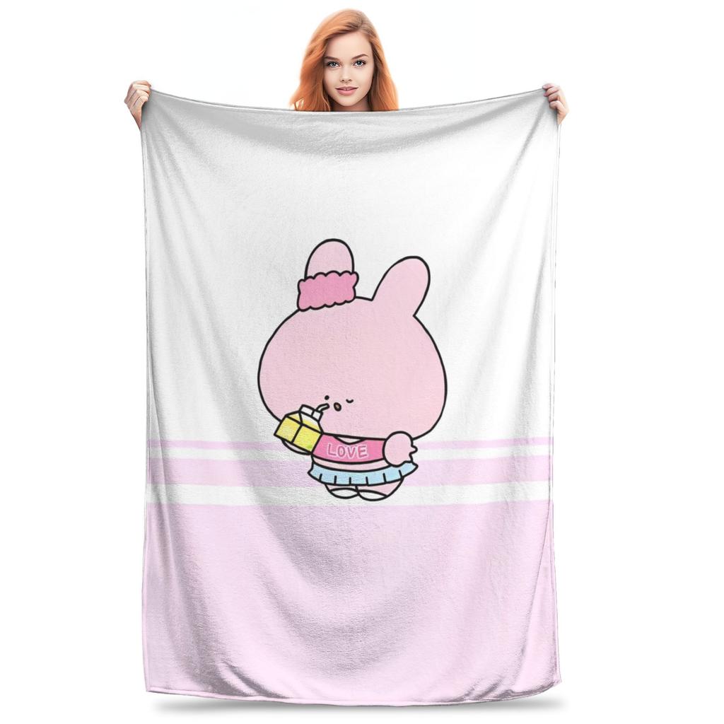 Asamimichaan Blanket Flannel Textile Decor Asamimi Multifunction Ultra-Soft Throw Blanket for Bedding Travel Plush Thin Quilt
