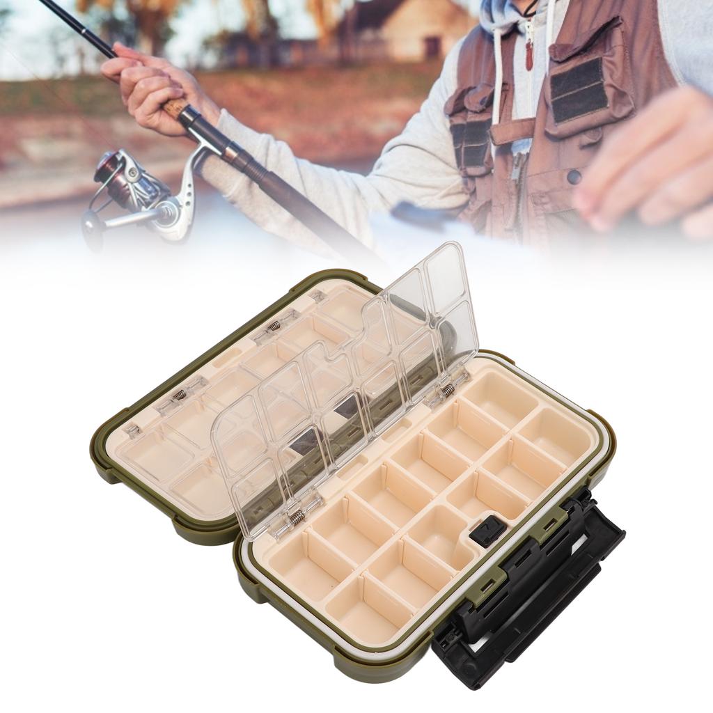 Fishing Box Lever Type Side Lock Sliding Design Movable Inserts Storage Accessories for Fisherman
