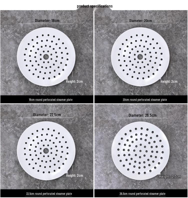 Multipurpose Ceramic Steamer Plate: Dumplings, Seafood, Fruit, and More