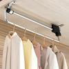 Einziehbare Kleiderbügel für den Schrank Vertikal ausziehbar Oben montierte flache Schrank-Aufhängestange zur Hosenaufbewahrung Keine Bohrlöcher erforderlich
