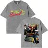 Washed Vintage Heisenberg TV Breaking Bad Stay Out of My Territory T Shirt Better Call Saul Graphic Tshirts Men Retro T Shirts