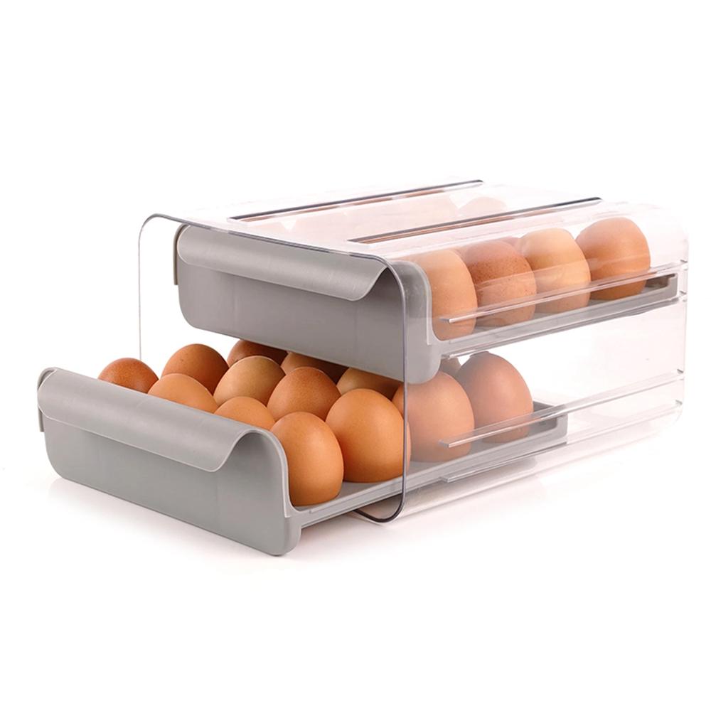 J1UL1N Drawer Type Egg Storage Box Refrigerator Fresh Keeping Egg Finishing Artifact Kitchen Thickened Large Capacity
