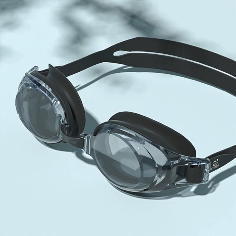 

Профессиональные очки с защитой от запотевания и ультрафиолета, регулируемые очки для плавания для мужчин и женщин, водонепроницаемые силиконовые очки, очки чёрный