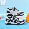 Student Board Shoes Spring and Autumn Casual Shoes Classmates New Leather Surface Children Large Sports Shoes Children Velcro Boys