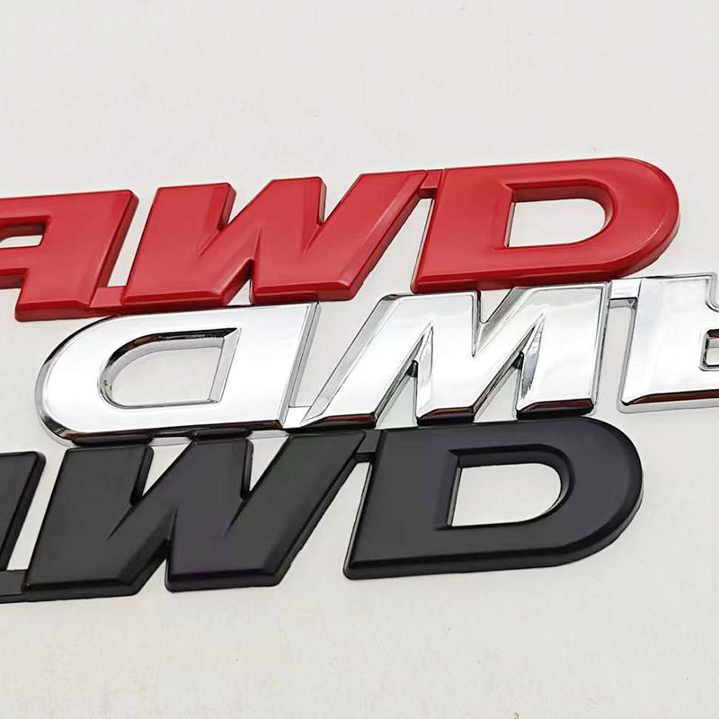 3D Metal AWD Logo Badge Sticker Car Body Emblem Decal Wheel Drive SUV Off Road for Toyota Impreza Subaru Honda Auto Accessories
