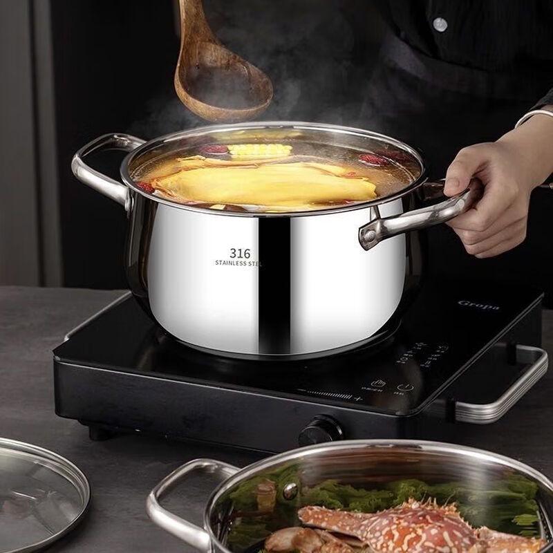 Wutuo 316 Stainless Steel Soup and Steamer Pot