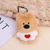 Stuffed Plush Dolls White Puppy Plush Pendant Bag Pendant Plush Toy Cartoon Key Chain  Unisex