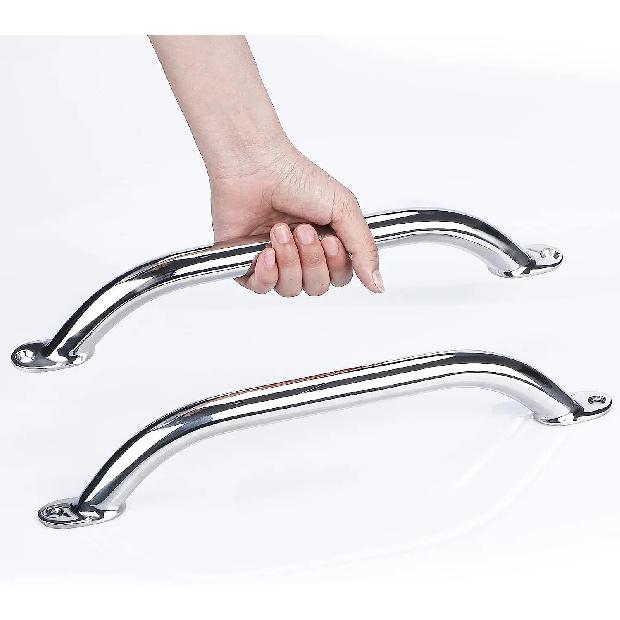 2 Pieces Stainless steel 12'' Boat Polished Boat Marine Grab Handle Handrail boat accessories marine