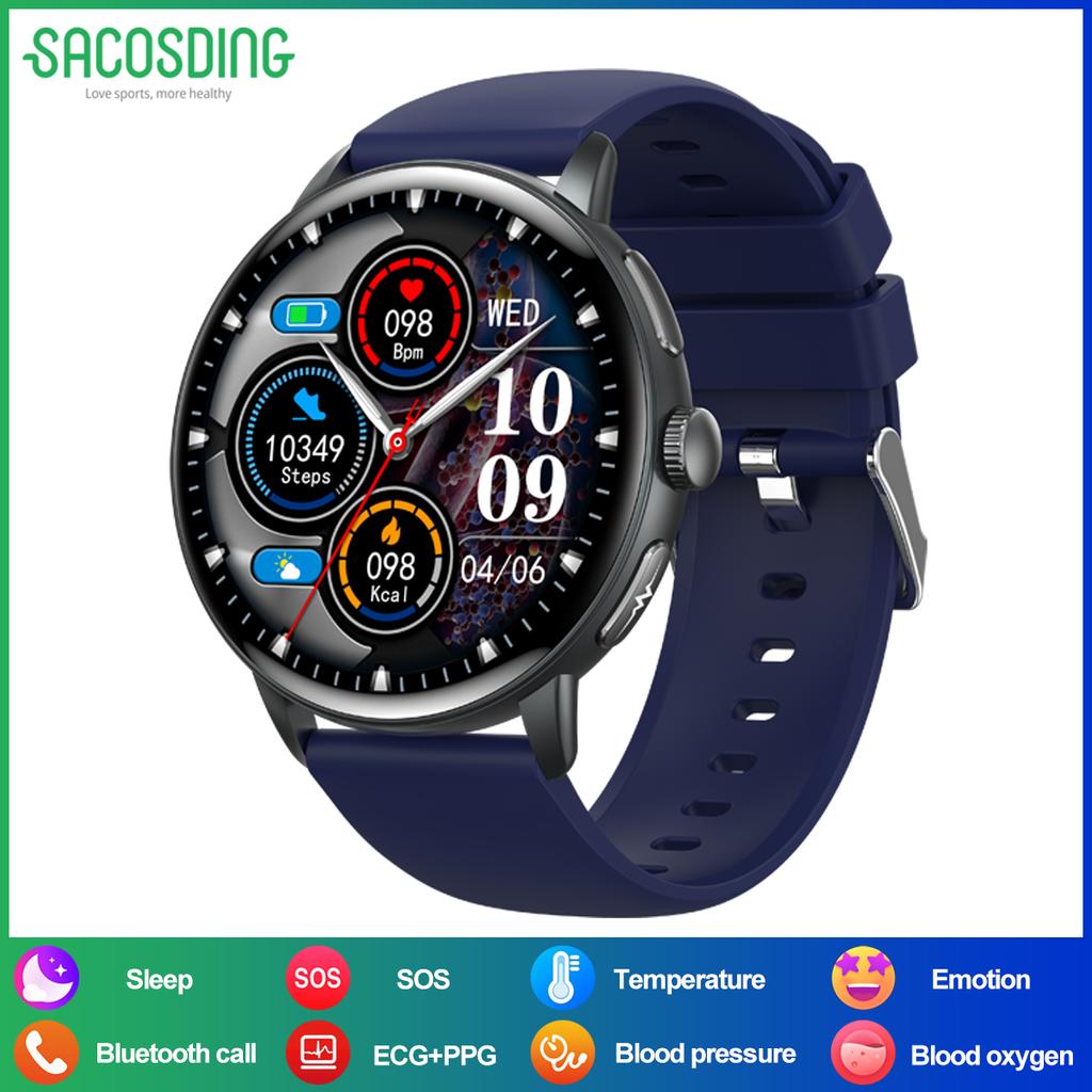 SACOSDING AMOLED Screen Men Smart Watch  Health Monitoring AI Dial AI intelligent Q&A BT Calling Outdoor Sports Fitness Women Smartwatch