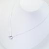 Venus Jewelry Platinum Natural Diamond Circle Gift for Women Necklace,