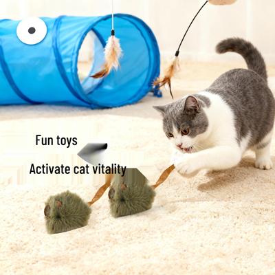 Interactive Plush Mouse Cat Toy - Sounding, Bite-Resistant, Boredom-Relieving Self-Play Design
