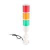 LED Signal Tower Light 3 Tier Red Yellow Green IP54 Foldable Industrial Warning Lamp with Buzzer DC24V