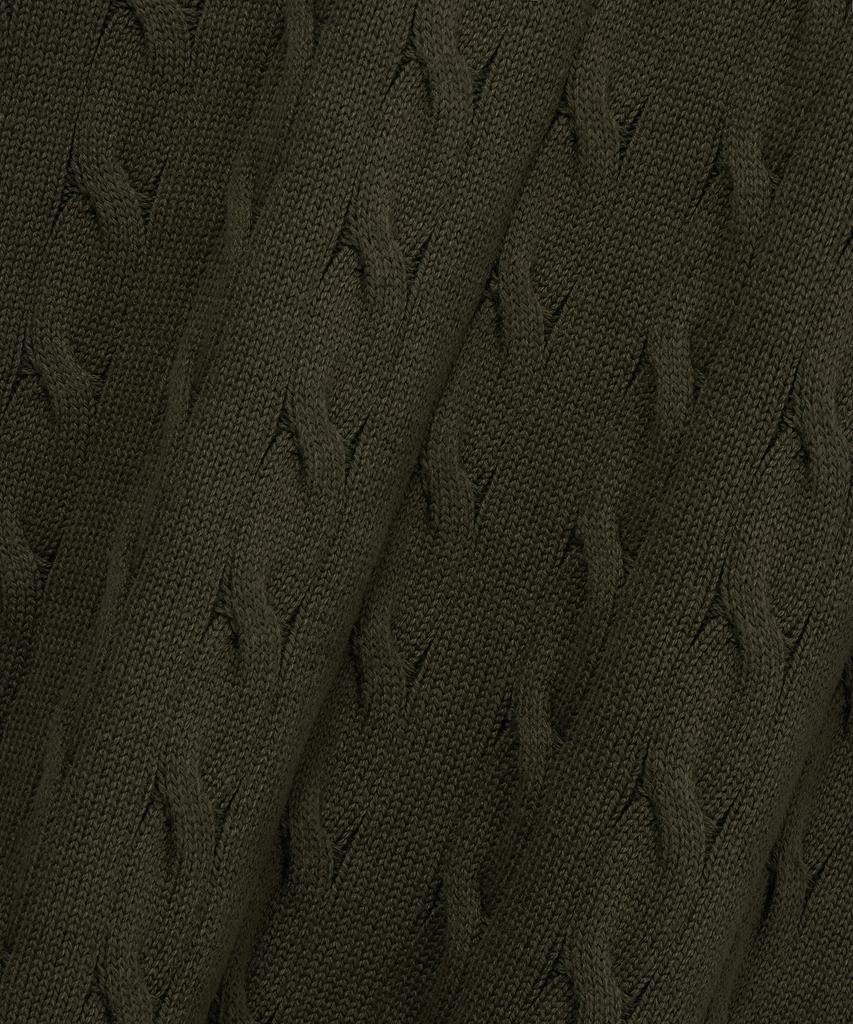 USPOLOASSN Cable Half-Zip Knit_Khaki