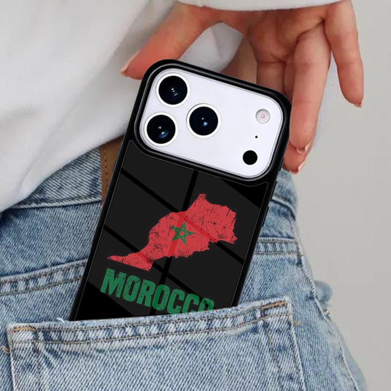 Morocco Flag Coat Of Arms Phone Case for iPhone 17ProMax 12 13 14 15 16e 17 Pro Max Plus Air Cover