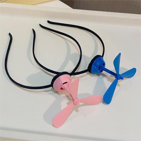 Spoof Headband Windmill Decoration Men Women Hair Hoop Elastic Funny Hair Accessory for Daily Party Wear