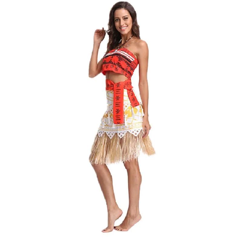 Copii Adult Femei Moana Costum de Sărbătoare Halloween Topuri Film Fustă Copil Cosplay Fancy Rochie Vaiana Peruci Ținută Pentru Fetițe Mici