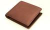 wallet flap and coin Rainier calfskin 1116 [CYPRUS] Bi-fold (with compartment) (wine)