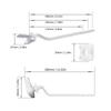 Toilet Flush Handle Replacement Kit with Chain High Performance Tank Repair for GP1229656 K-118899