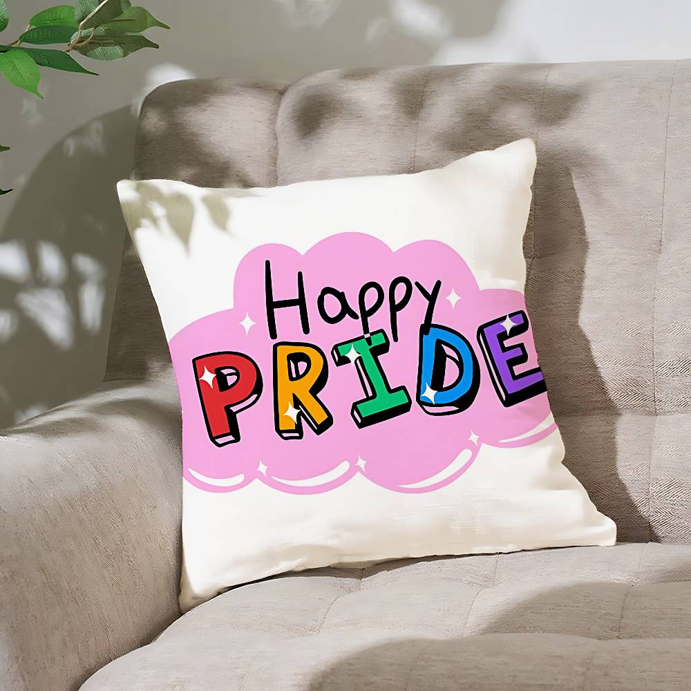 Rainbow Lgbt Pillow Case Cushion Cover Soft Cute Throw Pillow Case For Car Sofa Pillowcase Polyester With Zipper
