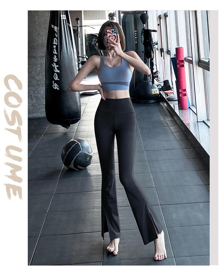 High-Waisted Hip-Lifting Flared Yoga Pants for Running & Training
