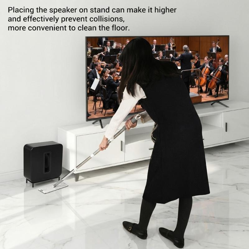 Premium Carbon Steel Speaker Stand For Sub 4 3 2 Subwoofer Raises Low Profile Design And Easy Installation Secure Holder