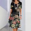 Robe Décontractée Sans Manches Imprimé Fleurs Papillons Violet Vif Rose Design Floral Papillon Costume Femme Costume Fille