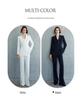 Elegant Spring & Autumn Chinese Buckle Suit Set for Women with Micro Flare Pants