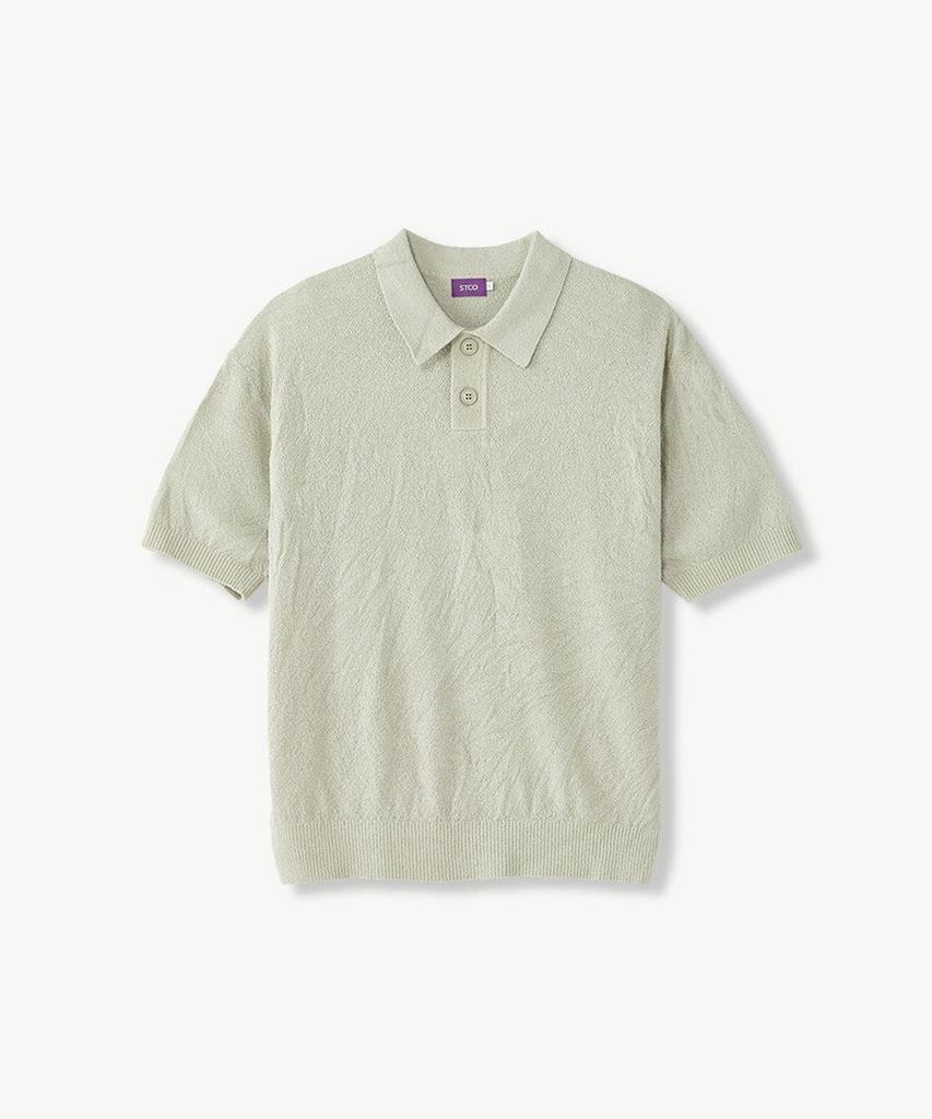 STCO Boucle Collar Knit Light Green (Oversized)_Sktvb54Osq
