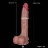Realistic Brown Dildo 13.78 Inch XXL Thick Silicone Dildo with Strong Suction Cup, Extra Large Soft Lifelike Penis for Men, Women & Couples