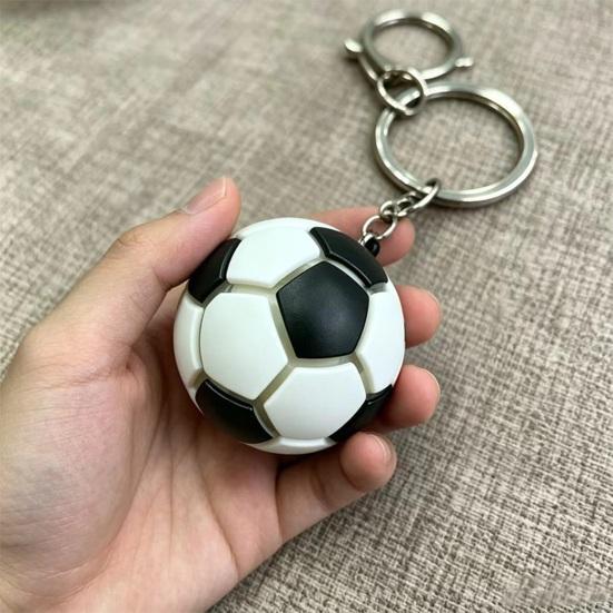 Football Style Key Chain, Colorful Soccer Ball Key Ring, Bag Backpack Car Hanging Accessories Gifts