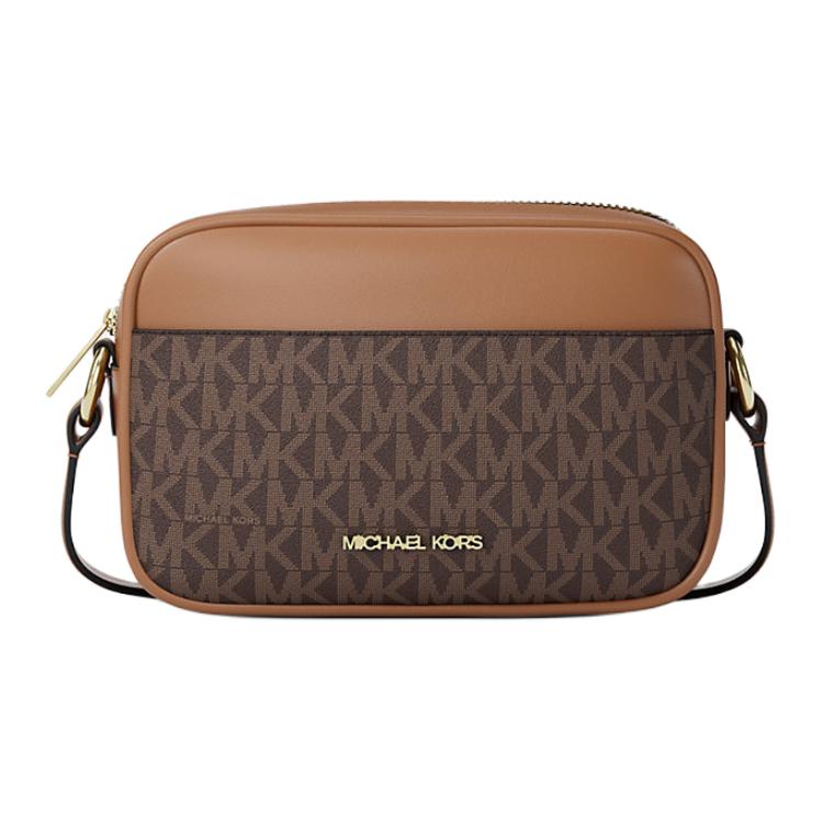 

Michael Kors Jet Set Letter Print Camera Bag Women Crossbody Bag Brown 35R6GTVC5B-BROWN Basic Set (Bag)