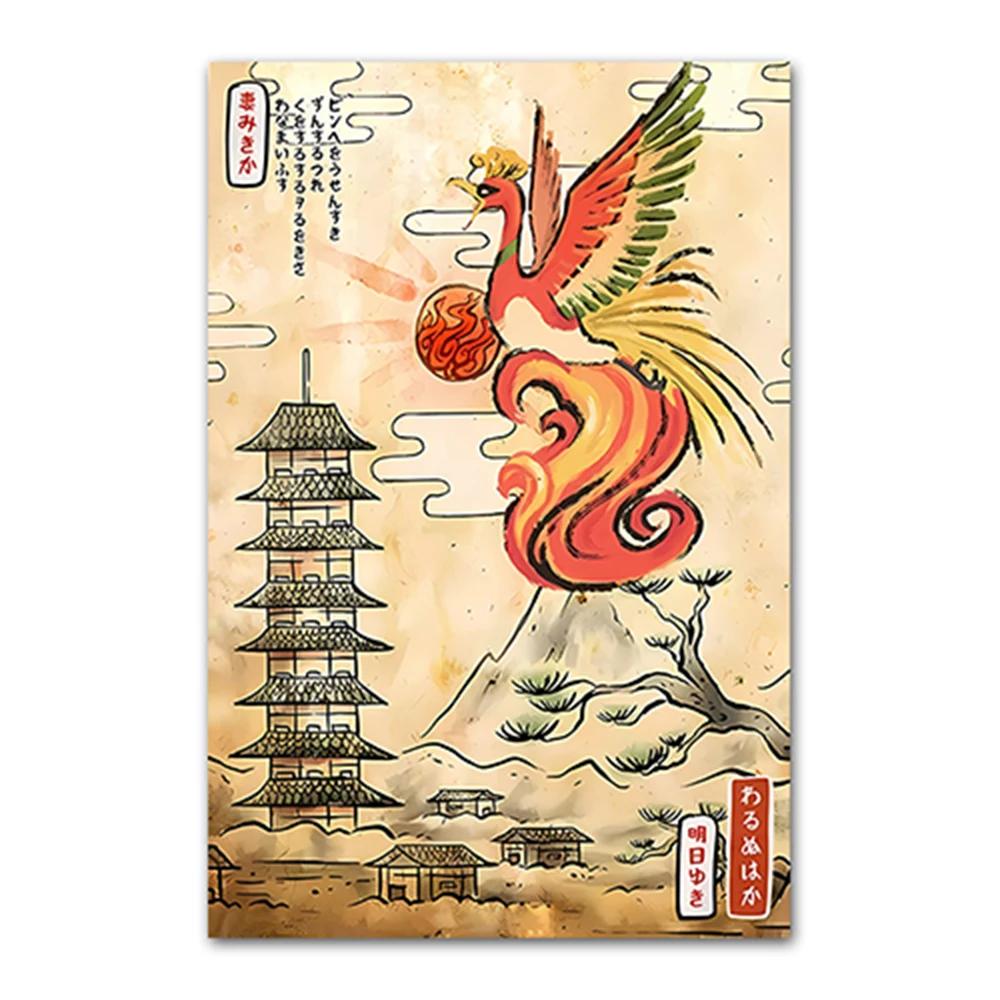 Pokemon Çevre Birimleri Pikachu Gyarados Squirtle Charmander Tuval Tablo Anime Duvar Sanatı Baskıları Oturma Odası Dekorasyonu Posterler