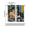 Set Of 2 Filtering Curtains Excluding Rods Non Movable Without Batteries Adorable Lazy Cat Flowers Use Bedrooms Curtain For Master Bedroom Made