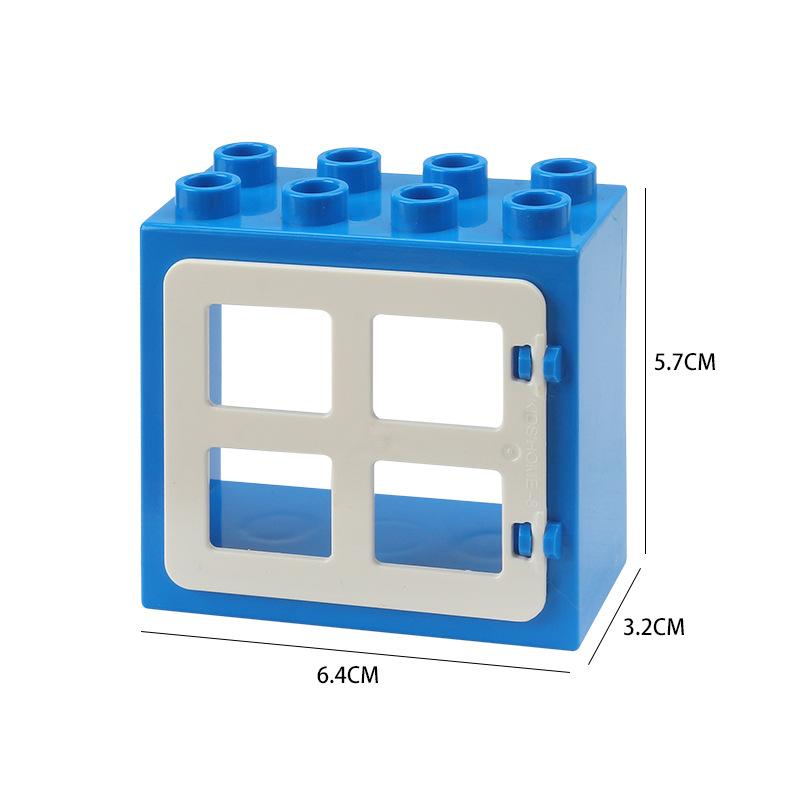 Big Size DIY Building Blocks Window Doors And Household Bulk Parts Model Compatible Large Bricks Toys Accessories Kids Toy Gifts