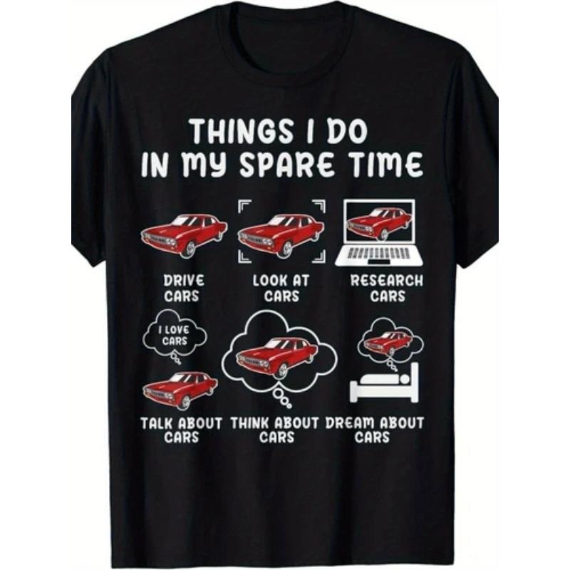 

European sizes Men s Retro Style T-Shirt - Funny Driving & Auto Graphic Tee with Comfortable Casual Fit, Short Sleeve Shirt for Men Casual Outfits 4XL