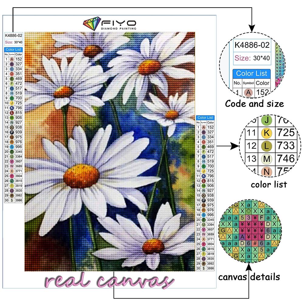 Diamond Painting Flowers Embroidery Cross Stitch Rhinestone Home Decor