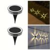 1/2/4pcs 6LEDS Solar Ground Lights-Upgraded Solar Outdoor Lights Brightness Automatic Adjustment Camping Decorative Lights