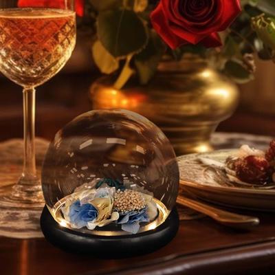 Klokvormige Glazen Koepel Valentijnsdag Cadeaus voor Haar Vrouwen Poppenhuis Accessoires Decoratie