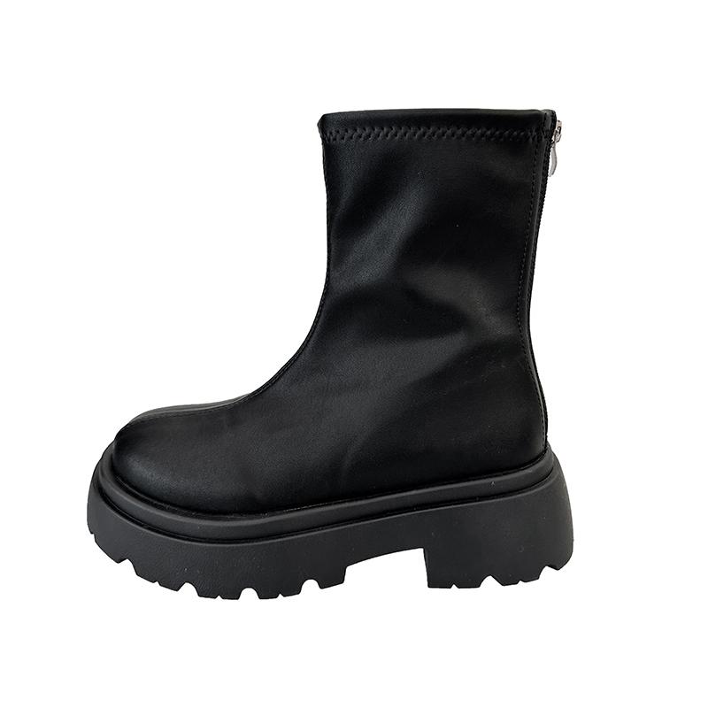 Fashion Mid Heels Women Platform Short Boots Elegant Fashion Winter Shoes 2025 New Pumps Classical Chelsea Ankle Boots Dress Zapatillas