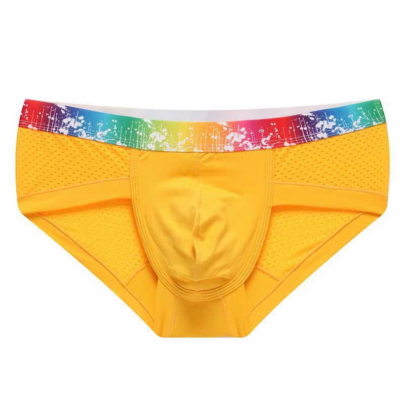 Men's Low-Waist Mesh Briefs: Breathable, Comfortable Modal, Wide-Edge Design, Anti-Squeeze, Sexy Summer Underwear for Boys