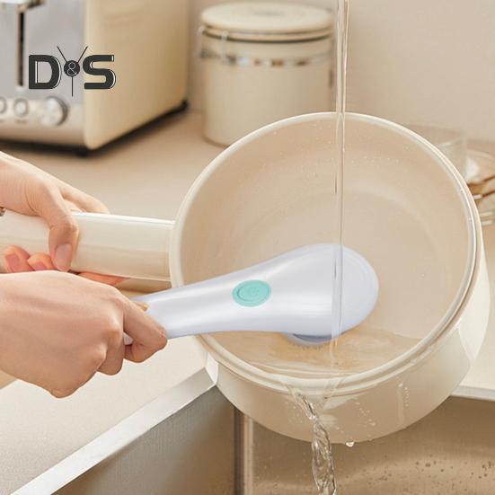 Electric Spin Scrubber Cordless Rechargeable Cleaning Brush with 5 Interchangeable Heads Powerful Motor Cleaning Scrubber