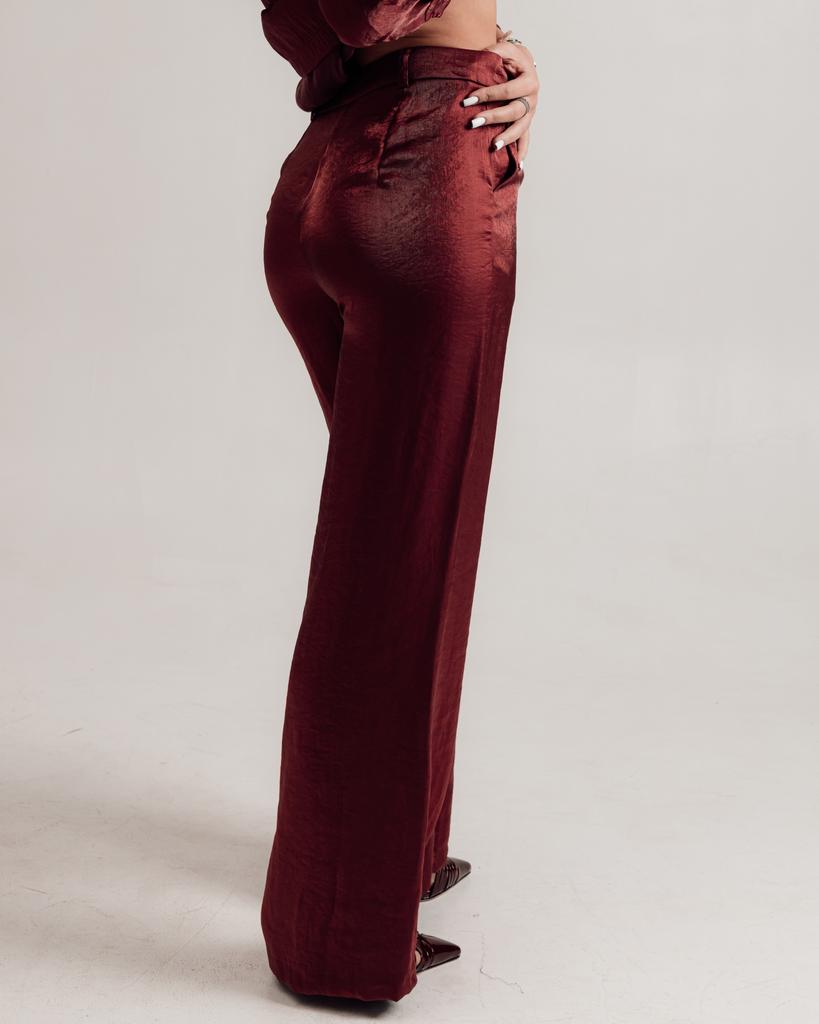 Women's Suit Sandrom 9830 S (36) Burgundy (shirt, Trousers)