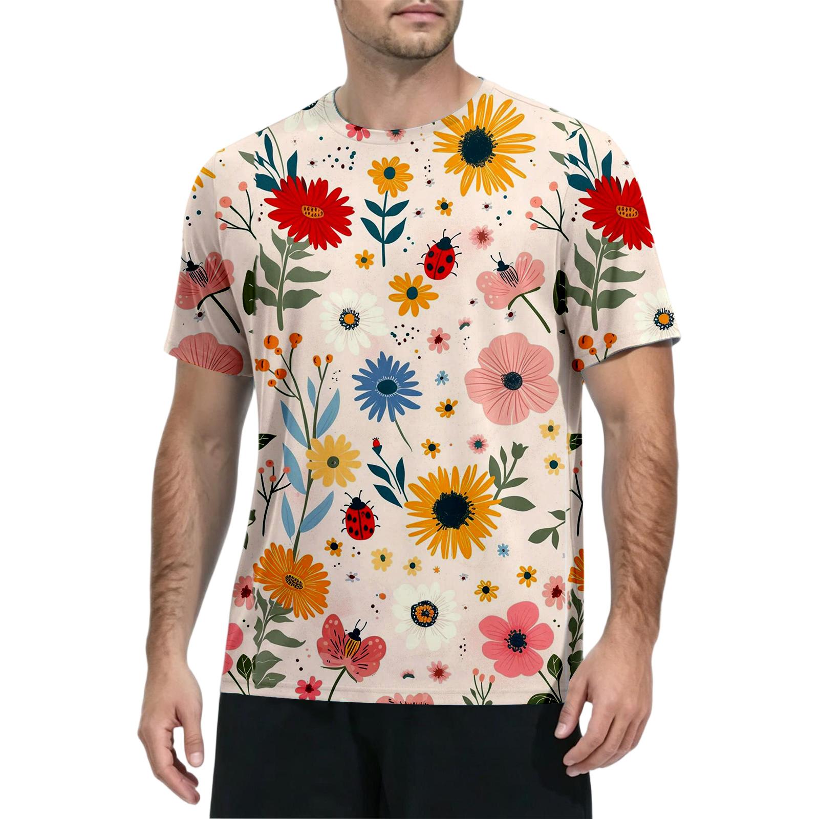 

Men’s Summer Quick Dry Short Sleeve T Shirt Lightweight Breathable Sun Athletic Fishing Workout Top XL бежевый
